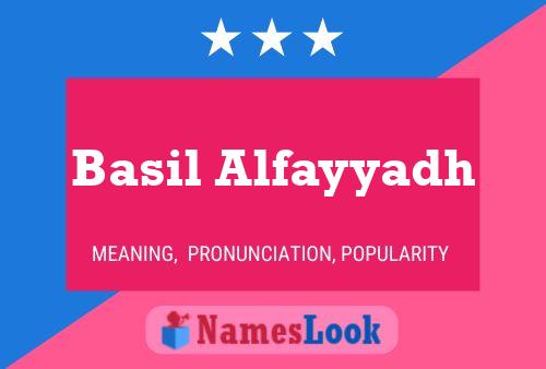 Basil Alfayyadh 名字海报