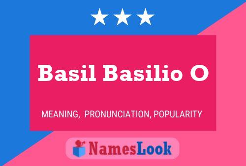 Basil Basilio O 名字海报