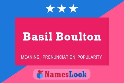 Basil Boulton 名字海报