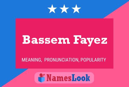 Bassem Fayez 名字海报