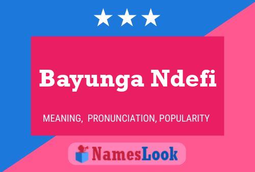 Bayunga Ndefi 名字海报