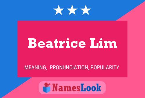 Beatrice Lim 名字海报