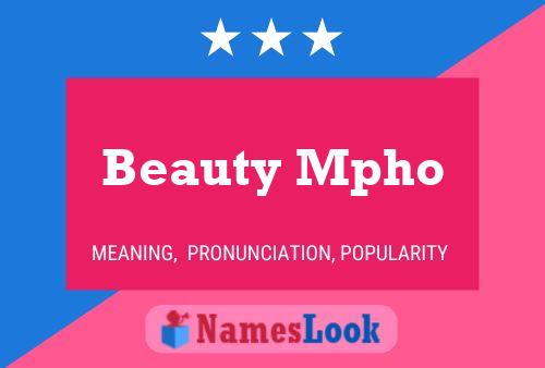 Beauty Mpho 名字海报