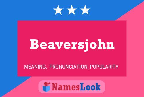 Beaversjohn 名字海报