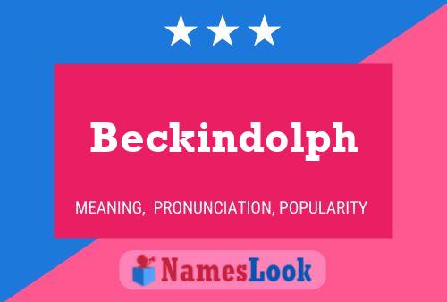 Beckindolph 名字海报