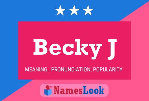 Becky J 名字海报