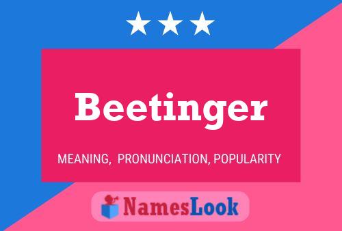 Beetinger 名字海报