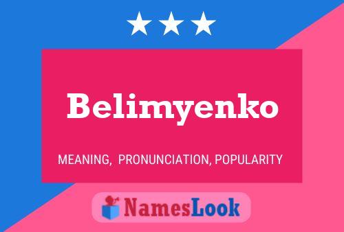 Belimyenko 名字海报