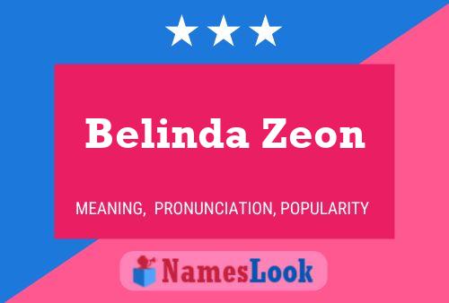 Belinda Zeon 名字海报