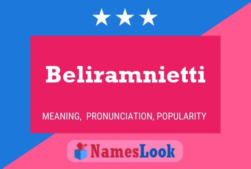 Beliramnietti 名字海报