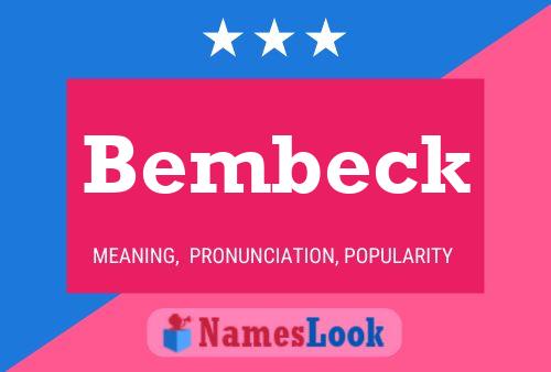 Bembeck 名字海报