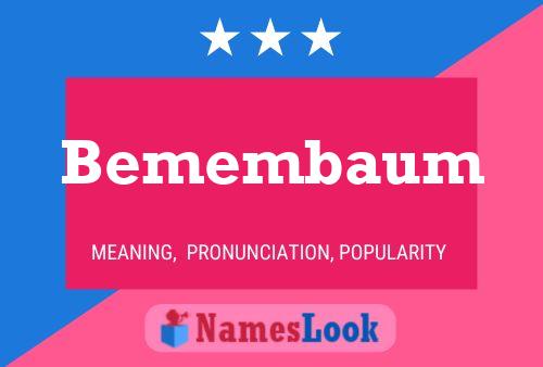 Bemembaum 名字海报