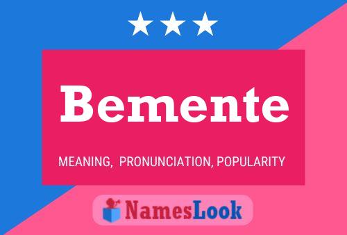 Bemente 名字海报