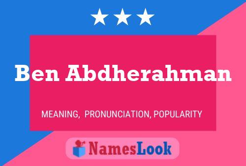 Ben Abdherahman 名字海报