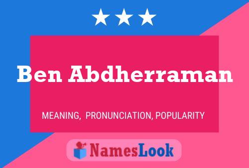 Ben Abdherraman 名字海报