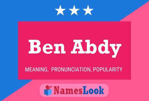 Ben Abdy 名字海报