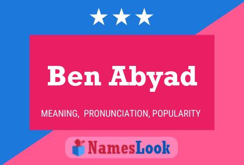 Ben Abyad 名字海报