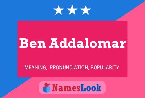 Ben Addalomar 名字海报