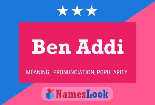 Ben Addi 名字海报