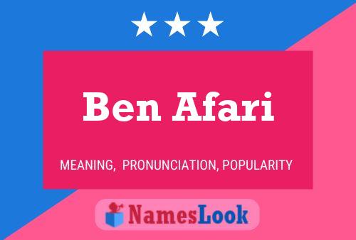 Ben Afari 名字海报