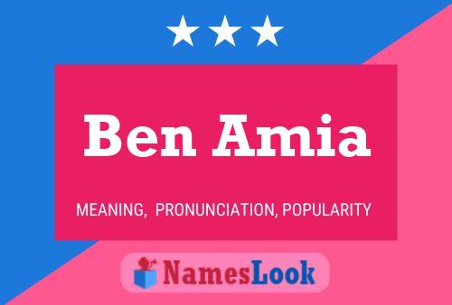 Ben Amia 名字海报