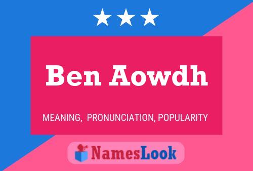 Ben Aowdh 名字海报