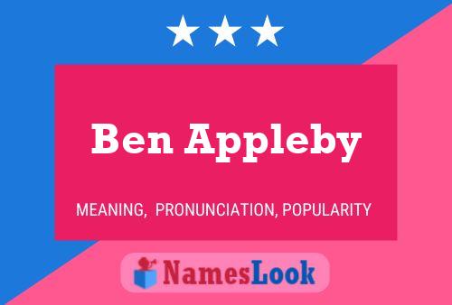 Ben Appleby 名字海报