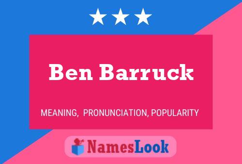 Ben Barruck 名字海报