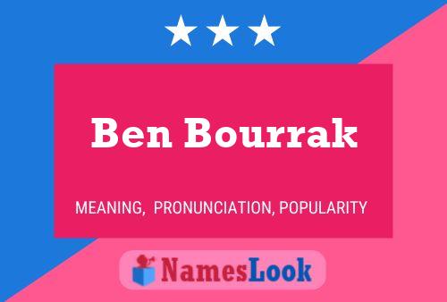 Ben Bourrak 名字海报