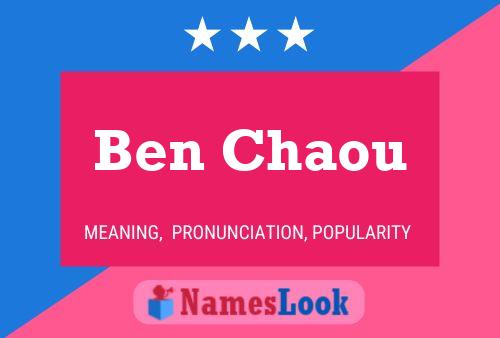 Ben Chaou 名字海报