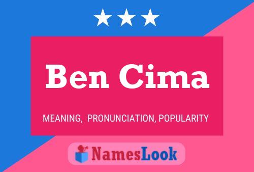 Ben Cima 名字海报