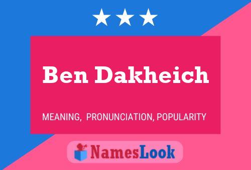 Ben Dakheich 名字海报