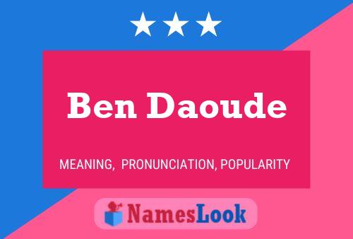 Ben Daoude 名字海报