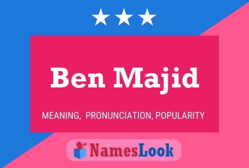 Ben Majid 名字海报