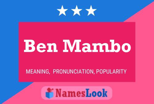 Ben Mambo 名字海报