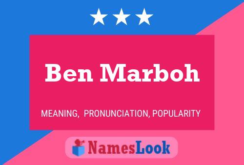 Ben Marboh 名字海报