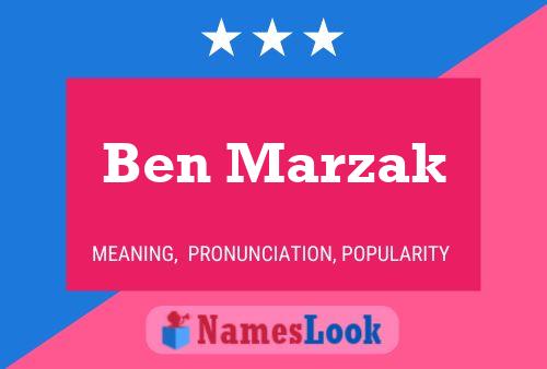 Ben Marzak 名字海报