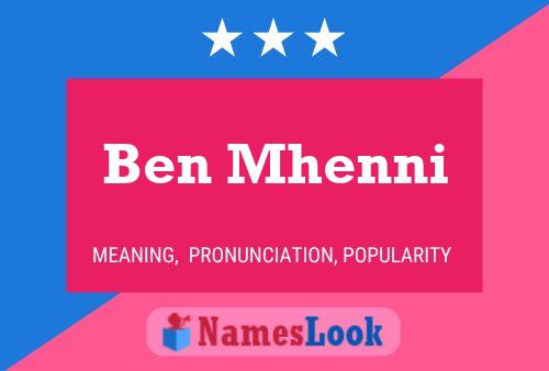 Ben Mhenni 名字海报