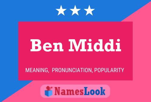 Ben Middi 名字海报