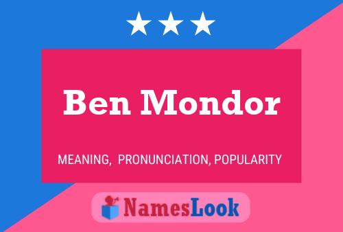 Ben Mondor 名字海报