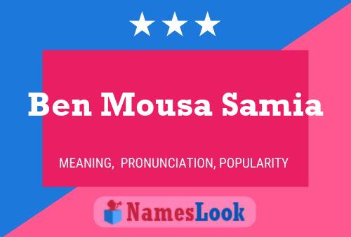 Ben Mousa Samia 名字海报