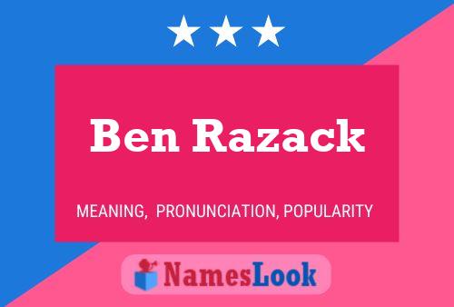 Ben Razack 名字海报