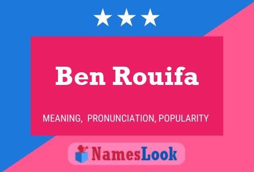 Ben Rouifa 名字海报