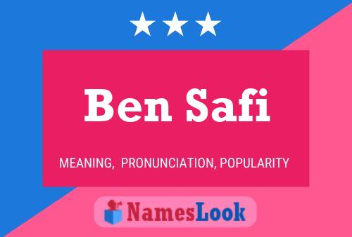 Ben Safi 名字海报