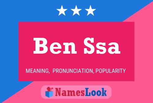 Ben Ssa 名字海报