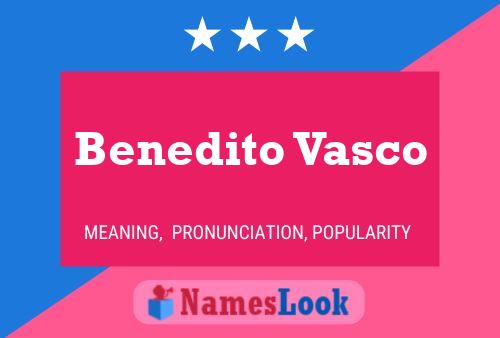 Benedito Vasco 名字海报