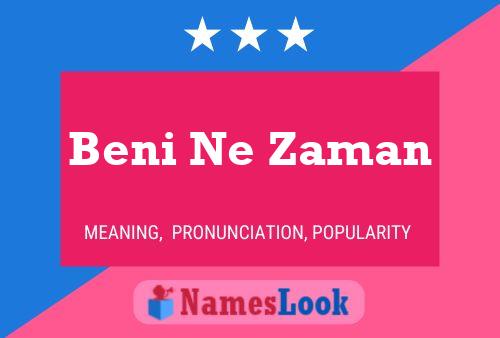 Beni Ne Zaman 名字海报