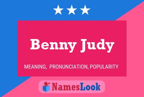 Benny Judy 名字海报