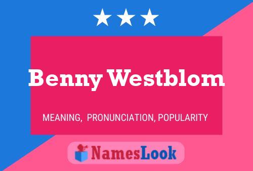 Benny Westblom 名字海报