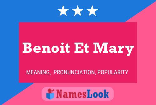 Benoit Et Mary 名字海报